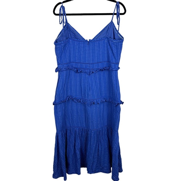 Lovers + Friends Ulyanna Blue Ruffle Midi Dress - Picture 4 of 6